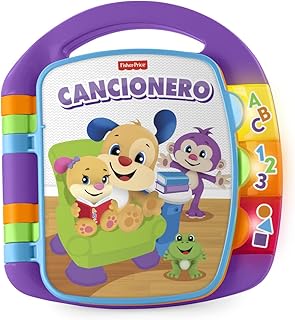 Fisher-Price Ríe y Aprende Libro Interactivo de Aprendizaje Cancionero, Juguete con Luces y Sonidos para bebé +6 Meses, ve...