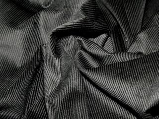 Minerva Crafts 8 Wale Cotton Corduroy Dress Fabric Black - per Yard