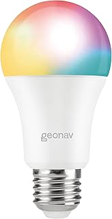 Hi by Geonav Lâmpada Inteligente Led 9W, Wi-Fi, E27, Branco Frio/Quente/RGBW 16 milhões de cores, Dimerizável, Controle no...