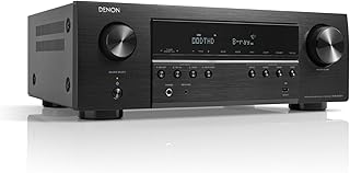 Denon Receptor AV AVR-S670H 5,2 canais 75W 8K com HEOS® integrado. Decoradores Dolby TrueHD e DTS, 6 entradas HDMI, HDMI 8K