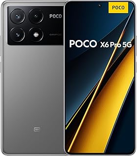 Smartphone Xiaomi POCO X6 Pro 5G 12GB+512GB NFC Dimensity 8300-Ultra 64MP câmera tripla 67W 120Hz AMOLED (Cinza)