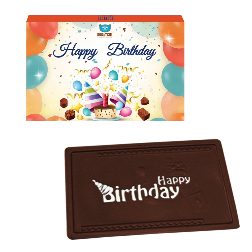 BOGATCHI Birthday Chocolate Gifts, Birthday Greetings, Dark ...