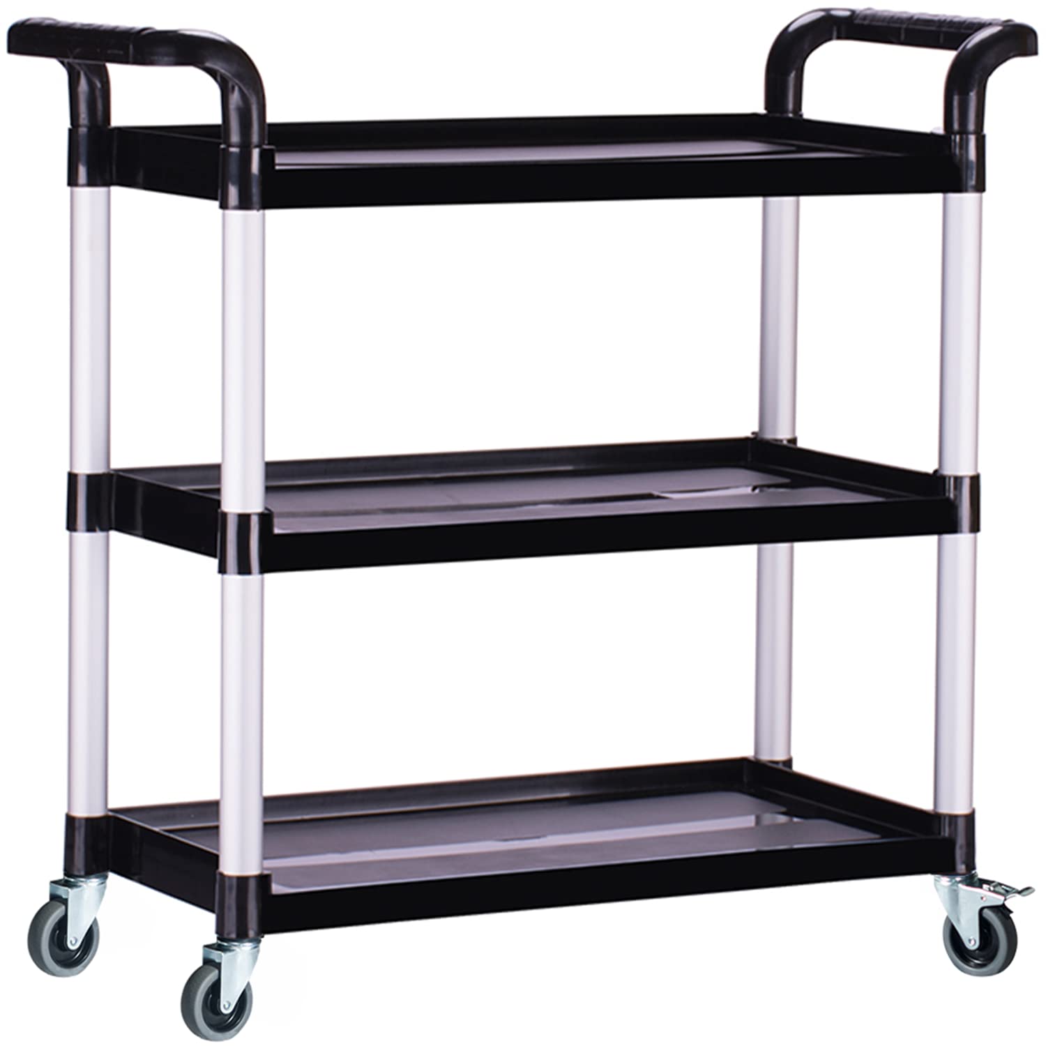 Buy Plastic Utility Carts with Wheels, Heavy Duty 510lbs Capacity ...