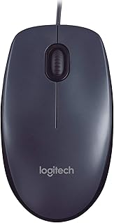 Mouse com fio USB Logitech M90 com Design Ambidestro e Facilidade Plug and Play