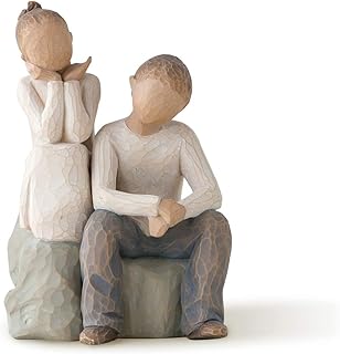 Willow Tree Brother and Sister, by My Side, A Gift to Reflect Friendship Between Siblings, Sculpted Hand-Painted Figure