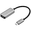 Amazon Basics USB-C 3.1 Male to HDMI Female Adapter (4K@60Hz), Gray, 1.69 x 1.45 x 0.43 inches