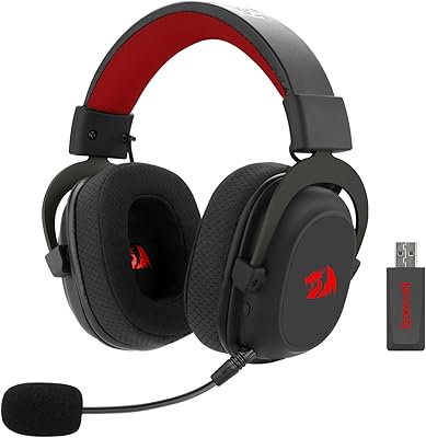 Headtset Gamer Redragon Zeus Pro, Surround 7.1, Cabo USB-C Removível, Wireless, c/Microfone, Preto - H510-PRO