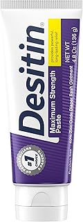 Desitin Maximum Strength Baby Diaper Rash Cream, 40% Zinc Oxide for Treatment, Relief & Prevention, Hypoallergenic, Phthal...