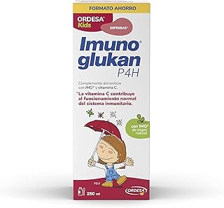 Imunoglukan P4H Jarabe 250ml | 250ml | Complemento Alimenticio con Vitamina C para fortalecer las Defensas de Niños a part...