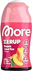 MORE Zerup, Peach Iced Tea, 65 ml, für bis zu 8 l Fertiggetränk, zuckerfreier Sirup mit echten Fruchtextrakten, vegan, zero Kalorien - made in Germany