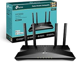 TP-Link Archer AX58 Routeur WiFi 6, Routeur WiFi AX 3000 Mbps bi-bande, 5 ports Gigabit, 4 antennes à haute performance, W...