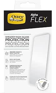 OtterBox Google Pixel 8 Pro Alpha Flex Antimicrobial Screen Protector - CLEAR, precision fit, crystal clarity, flawless touch response, easy installation (Single unit ships in Polybag)