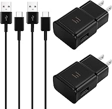 Adaptive Samsung Fast Charger kit with 8Ft USB Type C Charging Cable for Samsung Galaxy S8/S8 Plus/S9/S9 Plus/S10/S10e/S2...