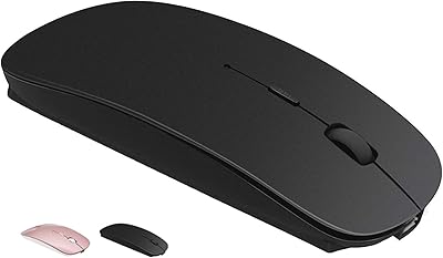 Tsmine Wireless Bluetooth Mouse for Mac Computer Mouse for MacBook Air/Pro Laptop iPad Bluetooth Mouse Rechargeable Mouse Slim Silent Mouse Compatible with Apple Desktop iMac (Black)