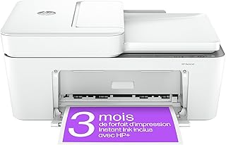 HP DeskJet 4220e Imprimante tout en un - Jet d'encre couleur – 3 mois d’Instant Ink inclus avec HP+ (Photocopie, Scan, Imp...