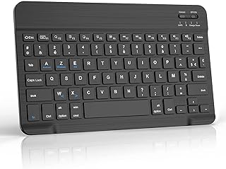 SENGBIRCH Clavier Bluetooth sans FI (AZERTY Français) Léger Mince pour iOS iPad, iPad Pro, iPad Air, Mac, Tablette Android...