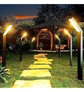 ROSHWEY Bright Solar Outdoor Lights Waterproof, 8 Pack Aluminum Solar Powered Pathway Garden Land...