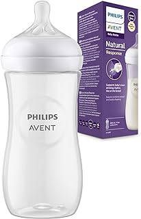 Philips Avent Biberón Natural Response: biberón de 330 ml sin BPA para bebés a partir de 3 meses (modelo SCY906/01)