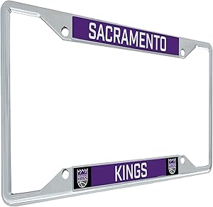Desert Cactus Sacramento Kings License Plate Frame Team NBA Metal Car Tag Holder for Front or Back of Car Officially Licensed (Team Name)
