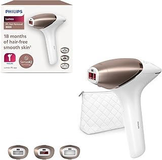 Philips Lumea Serie 9000, Depiladora Luz Pulsada, Piel Suave Desde Casa, Con Funda, Accesorios para el Cuerpo, Cara y Zona...