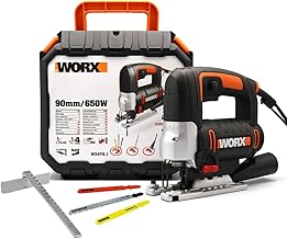 Sierra de calar pendular 650W WORX | WX478.1 | Cambio de cuchilla sin herramientas | Extracción de polvo | Sistema pendula...