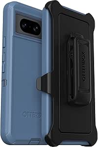 OtterBox Google Pixel 8 Defender Series Case - Baby Blue Jeans, Rugged &amp; Durable, with Port Protection, Includes Holster Clip Kickstand