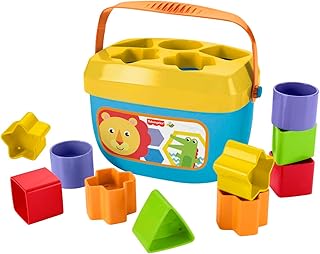 Fisher-Price Bloques infantiles, juguete para bebé +6 meses, diez bloques de colores para ordenar, apilar y encajar, motri...