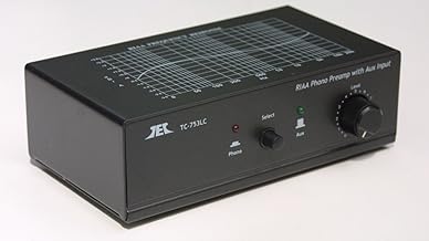 TCC TC-753LC Black Phono Preamp w/AUX Input, Premium High Output Adaptor and TC-ADUSB Digital Recording Adaptor Combo