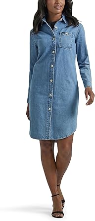 Lee Women&#39;s Legendary All Purpose Long Sleeve Denim Dress