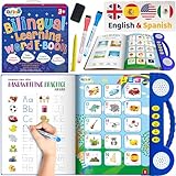 GUFINO Learning Toys for 4 Year Old - Fun and Interactive English & Spanish Workbook for Kids to Strengthen Cognitive Abilities & Boost Language Development - Alphabet Learning Toys for Quality Time