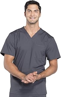 Cherokee Scrubs for Men Workwear Professionals V-Neck Four-Pocket Scrub Top WW695