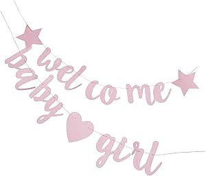 SHOWERORO Baby Party Latte Banner Baby Girl Bebek Doğum Günü Partisi ...