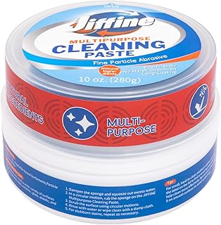 Jiffine Glass Stove Top Cleaner Kit - 10 oz Non-Scratch Polish & Tough Stain Remover with Multifunctional Sponge & Sandpaper