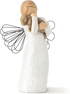 Willow Tree Angel of Friendship, for Those who Share The Spirit of Friendship, Angel Carrying Dog as Reminder of Loyal Pet...