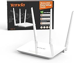 Tenda F3 Routeur WiFi N300, Routeur sans Fil jusqu'à 300 Mbps en 2,4 GHz, Point d'accès WiFi avec 3 * 5dBi Antennes, 3 Por...