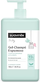 Suavinex, Gel-Champú Para Bebés. No Pica en los Ojos, Textura Espumosa y Fragancia Baby Cologne, 86% Ingredientes de Orige...