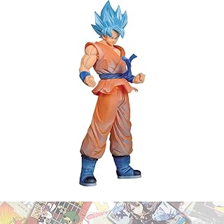 Super S a i y a n God SS Son G o k u : 20cm Clearise Statue Figurine Bundle with 1 D.B. Theme Compatible Trading Card (17508)