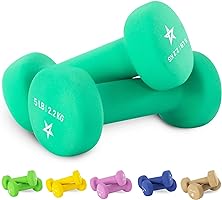 Yes4All Neoprene Coated Dumbbell Hand Weight Sets of 2 - Multiple Weight Options with 15 Colors, Hexagon Shape,...