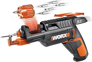 WORX WX255 | Atornillador 4V | Cambio automático de puntas | Adaptador sujeta tornillos | Incluye kit de puntas | luz LED...