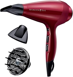 Remington Secador de Pelo Profesional Silk, Rejilla de Cerámica Sedosa, Iónico, Cabello Sin Encrespamiento, 2400 W, Motor ...