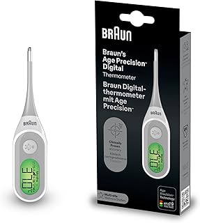 Braun Age Precision Termómetro digital , Varilla digital para usar en múltiples sitios , Vía oral, rectal o axilar , Apto ...