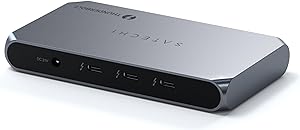 Satechi Thunderbolt 4 Hub Slim Pro, USB C 96W Charging, Single 8K or Dual 4K Display, 4 Thunderbolt 4 Ports, USB 3.2 Gen2 – for MacBook Pro/Air M1 M2 M3, Dell, HP, Surface, Lenovo