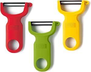 Kuhn Rikon Original Swiss Peeler 3-Pack Red/Green/Yellow