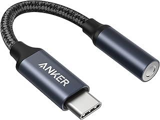 Anker Adaptador de áudio USB C para 3,5 mm, cabo de nylon macho para fêmea para Samsung S20/S20+/S20 Ultra, Pixel 4/+ 4XL ...