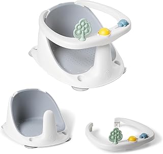 Buddy Baby Asiento De Baño AquaBebe - Ergonómico, Antideslizante y Seguro - Con Barra Para Una Facil Colocación Del Bebé -...