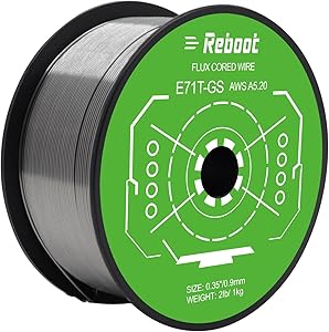 Reboot Welding Wire 0.9mm 1kg E71T-GS Flux CORED MIG Wire GASLESS Cored Cored Gas Free Welding Wire for Welding Machine Without Gas Protective