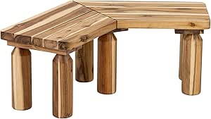 Outerspaces Kids Wooden Workaround Bench for Kids Outdoor Sensory Play 12&#34; Height Pack of 2