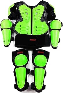 SAXAYWWD Kids Motorcycle Armor Suit Knee Elbow Protectors Chest Back Spine Guard for Snowboarding Off-Road