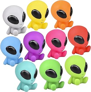 ArtCreativity Rubber Galactic Aliens, Set of 10, Alien Toys for Kids in Assorted Colors, Great as Outer Space Party Favor...