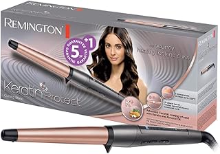 Remington Rizador de Pelo Keratin Protect, Queratina y Aceite Almendras, Ondulador de Pelo con Barril de 19-28 mm, Cerámic...